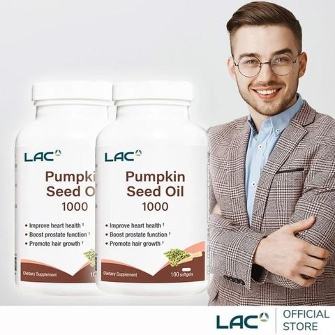 LAC 利維喜 2入組 南瓜籽油膠囊食品100顆(1000mg/南瓜籽/南瓜子/男性保健)