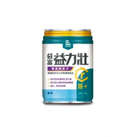 益富 【南紡購物中心】 益力壯糖尿病配方 鉻+(原味) 250ml*24罐/箱