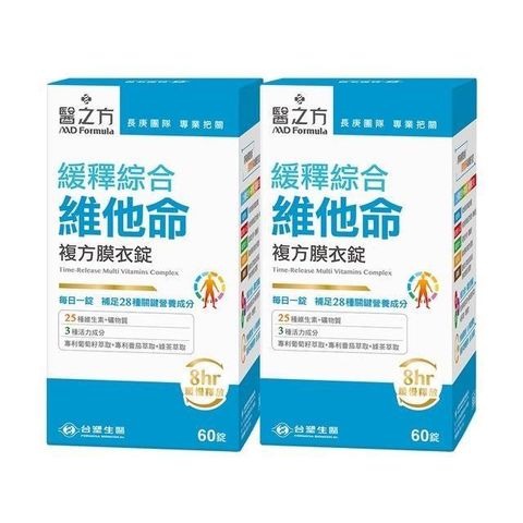 Dr's Formula 台塑生醫 【南紡購物中心】 緩釋綜合維他命複方膜衣錠(60錠/瓶) 2瓶/組