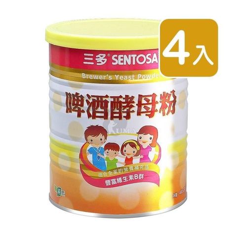 SENTOSA 三多 【南紡購物中心】 啤 酒酵母粉 (400g*4罐)