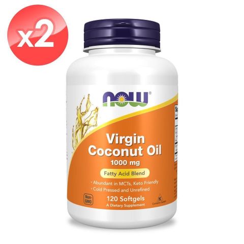 【NOW】椰子油MCT膠囊2瓶組(120顆/瓶)