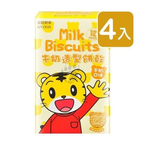 【南紡購物中心】 京田製菓 巧虎牛奶造型餅乾 90g (4入) 牛奶口味