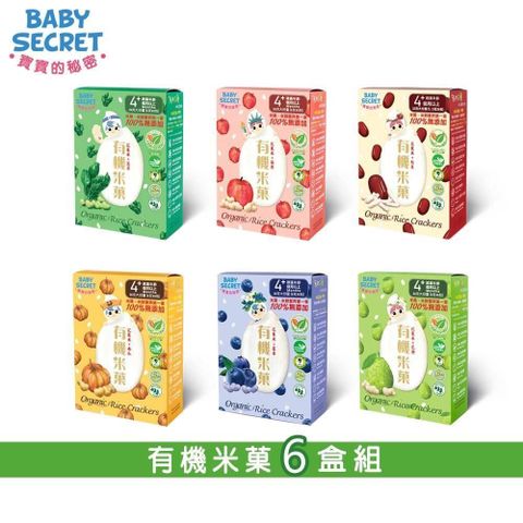 BABY SECRET 寶寶的秘密 有機米菓盒裝x6-口味任選