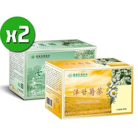 【南紡購物中心】 【長庚生技】七葉膽茶x2盒+洋甘菊茶x2盒(25包/盒)