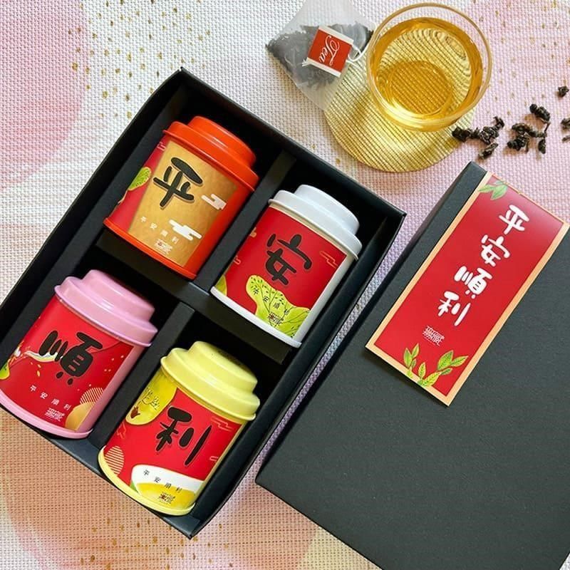 Wu Tsang 無藏茗茶 【四喜祝福禮盒】客製化祝賀 4入茶葉禮盒