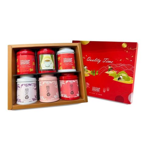 無藏【無藏嚴選】閨蜜花茶6入綜合精緻禮盒【開花茶+花入紅茶】
