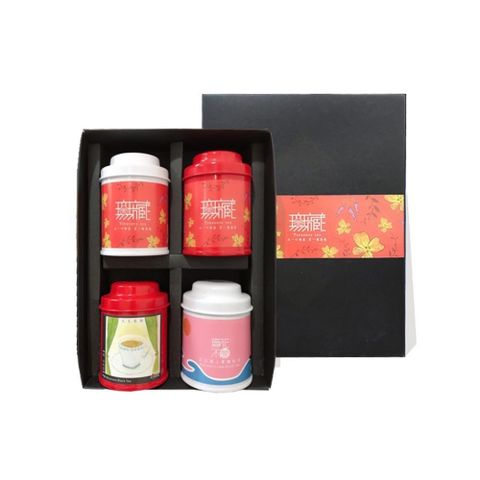 無藏嚴選 紅茶綜合四入小茶禮 茶葉禮盒(全素面盒)
