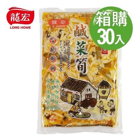 龍宏 【南紡購物中心】 鹹菜筍 375g(袋裝)X30入(箱購)