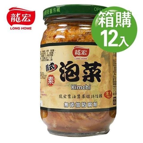 龍宏 【南紡購物中心】 韓式泡菜 380gX12入(箱購)