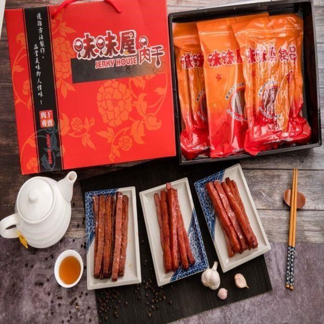 味味屋 味味棒經典肉乾禮盒(味味棒蜜汁180g+味味棒黑胡椒180g+味味棒蒜香味180g)