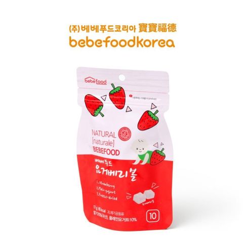 BEBEFOOD 寶寶福德 【南紡購物中心】 韓國 草莓優格豆逗餅