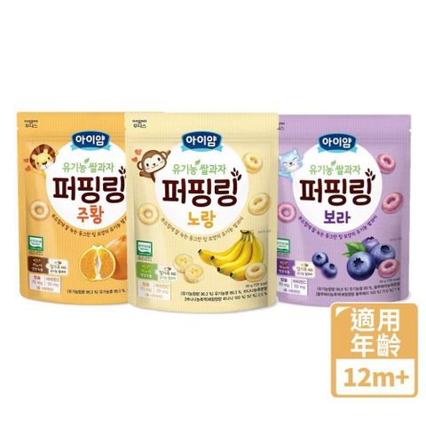 【南紡購物中心】 韓國 ILDONG FOODIS 日東 米泡芙圈圈餅(40g)-香蕉/橘子/藍莓 3口味可選 寶寶餅乾  手指餅乾