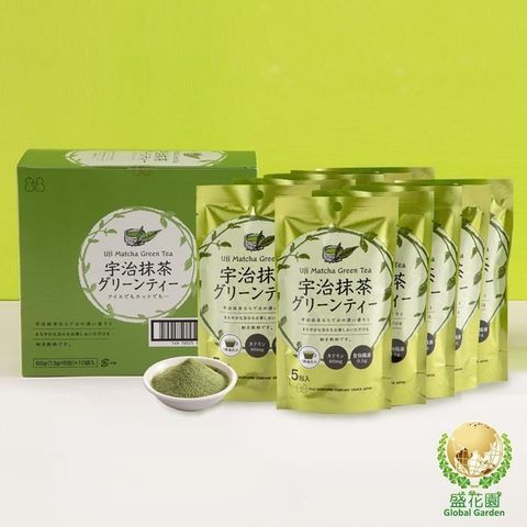 【南紡購物中心】 盛花園 日本不二食品-宇治抹茶粉末 5包/袋10袋/組