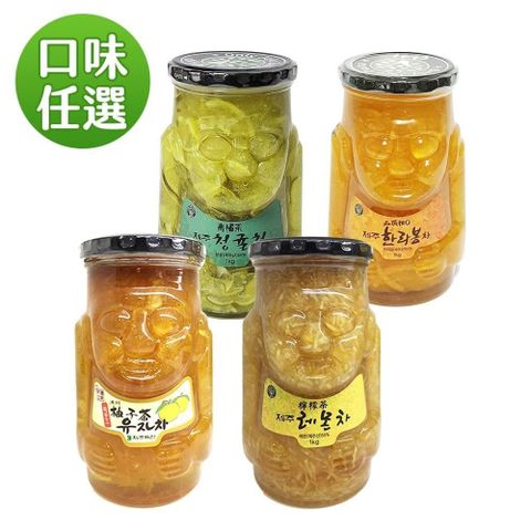 【南紡購物中心】 【韓味不二】濟州島果醬茶1kg/瓶(柚子茶/漢拏峰柑橘茶/檸檬茶/青橘茶)