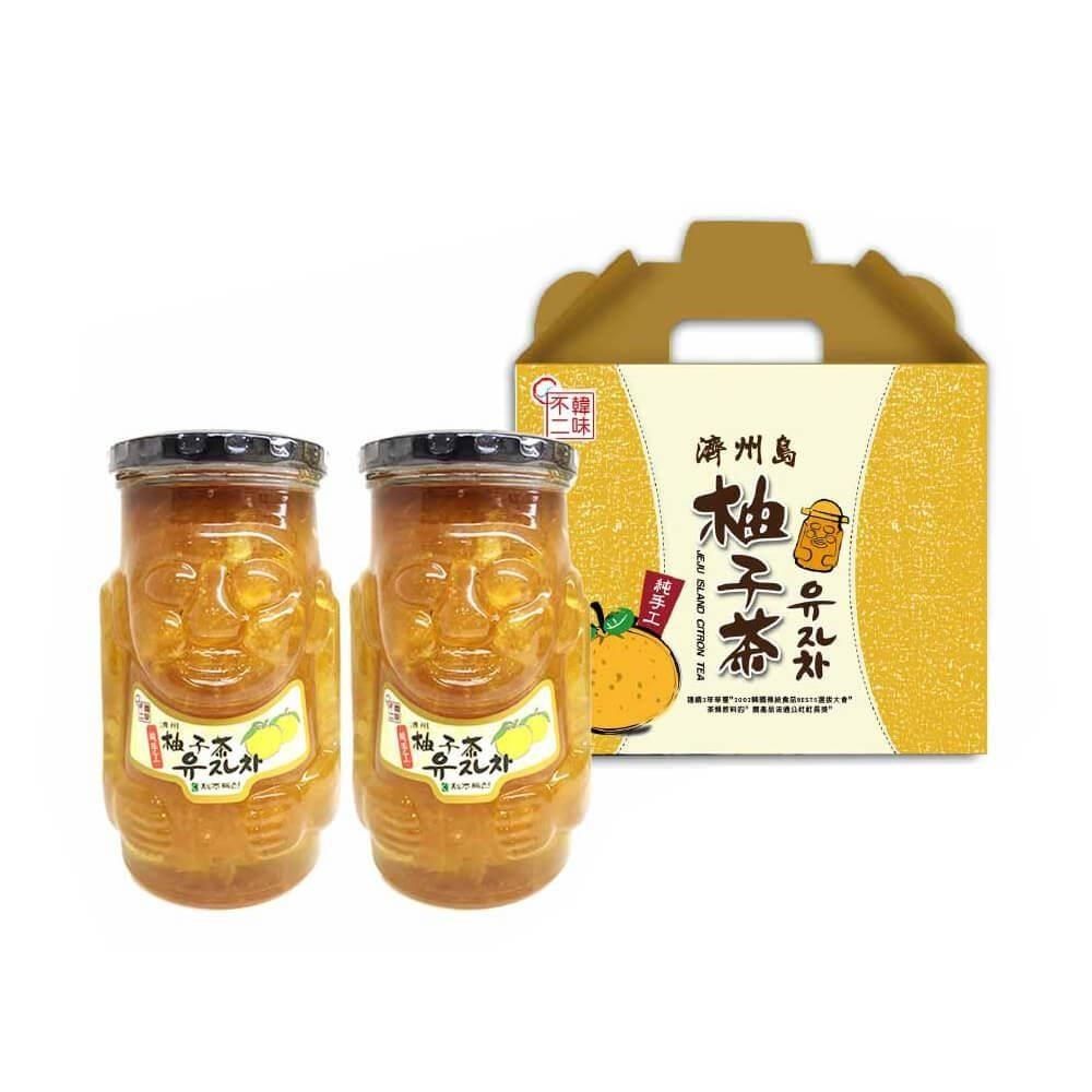 韓味不二 【南紡購物中心】 濟州島柚子茶禮盒(1kg x2入/盒)