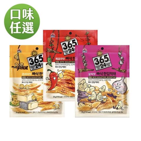 韓味不二 【南紡購物中心】 明太魚脆酥 25g (辣味/蒜蓉/奶油玉米口味)