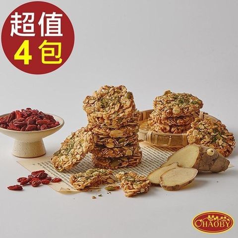 【南紡購物中心】 【超比食品】纖女系燕麥脆片-海苔麻油雞風味100g X4包