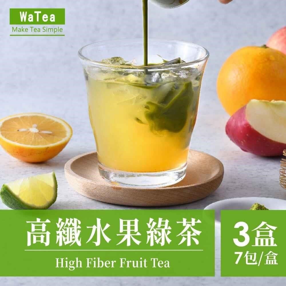  歐可茶葉 高纖水果綠茶x3盒(7包/盒)
