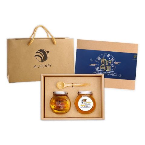 【蜂蜜先生Mr.Honey】蜂蜜禮盒(240gX2)-蜂蜜漬檸檬+荔枝蜂蜜(或野花蜂蜜)