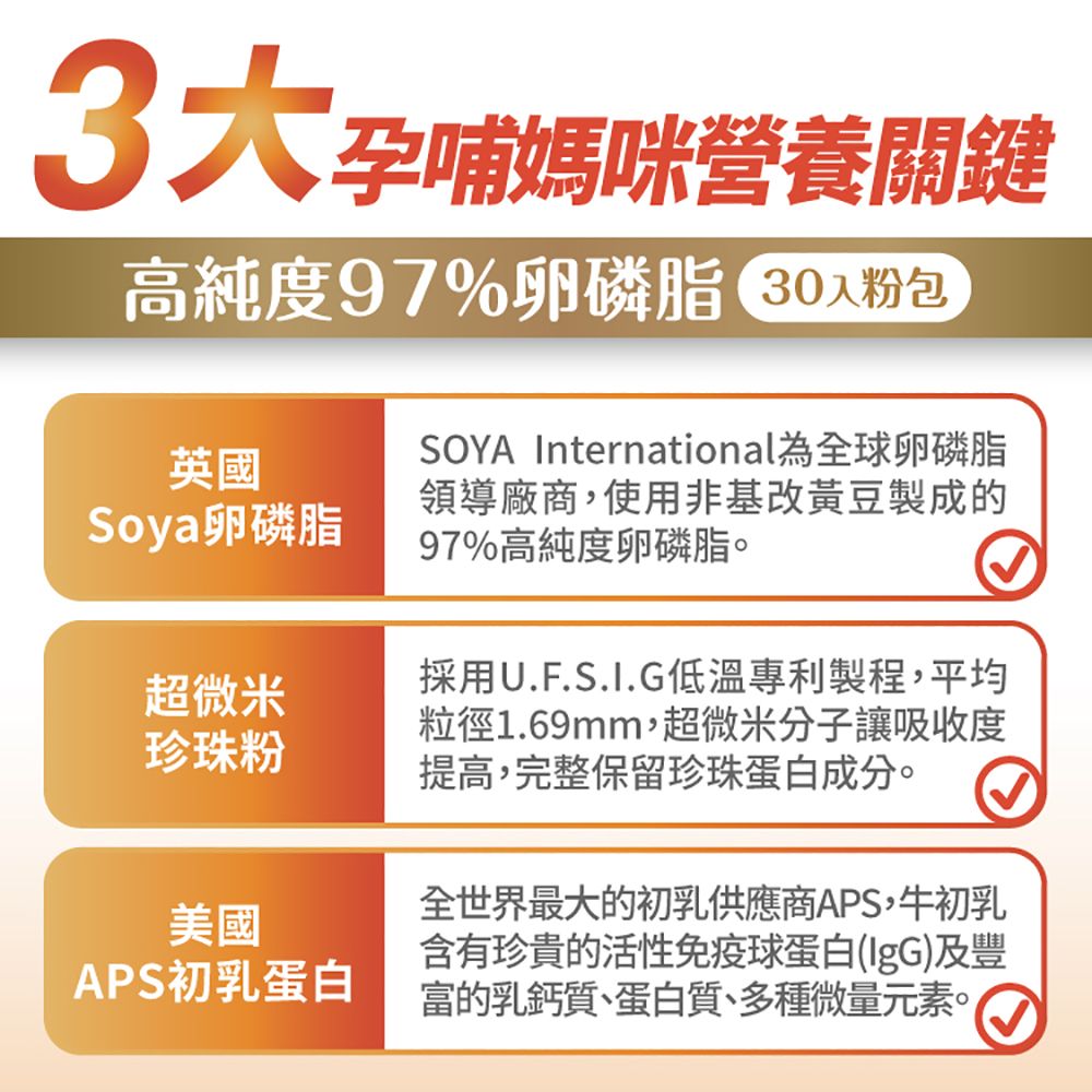 達摩本草 孕哺媽咪卵磷脂粉包x2盒 (30包/盒)《專利珍珠粉哺乳期適用》