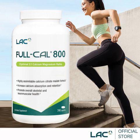 【LAC利維喜】優鎂鈣800食品240錠(維他命D/鎂/鉀/檸檬蘋果酸鈣)