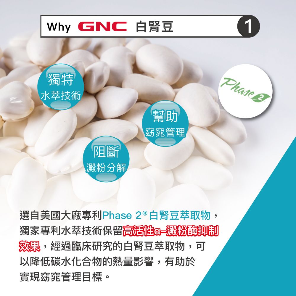 GNC 健安喜  白腎豆膠囊食品(120粒/瓶)