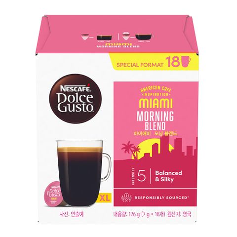 ★2023季節性新品★雀巢咖啡DOLCE GUSTO 邁阿密美式晨光咖啡膠囊18顆入 單盒