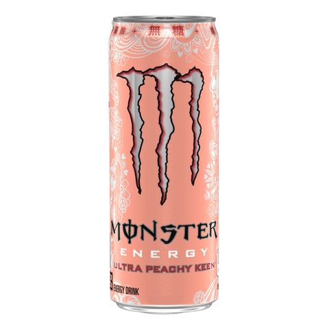【Monster Energy 魔爪】超越蜜桃閃耀碳酸能量飲料 易開罐355ml (4入/組)(無糖)