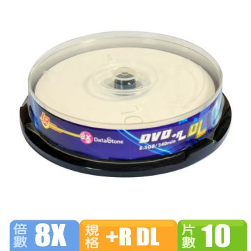 DataStone 精選日本版 DVD+R DL 8X 桶裝 (10片)