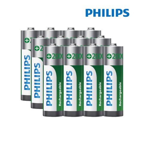 PHILIPS 飛利浦 充電電池(3號12入)