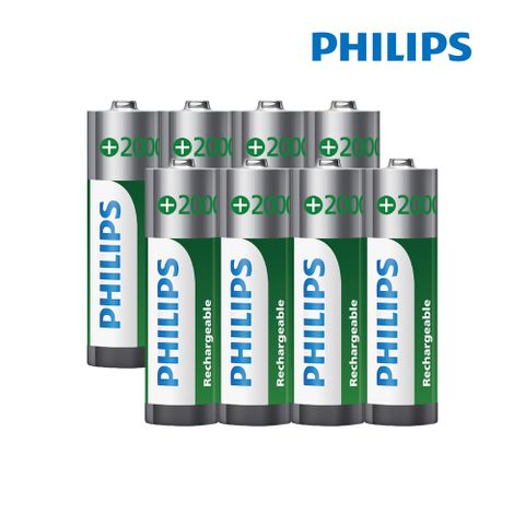 PHILIPS 飛利浦 充電電池(3號8入)