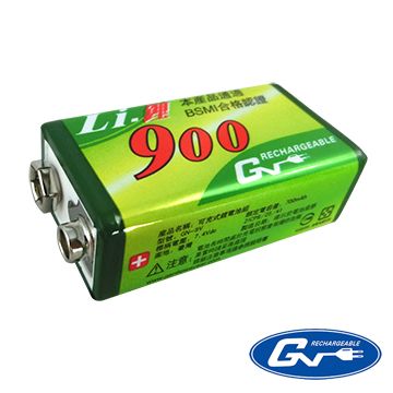 超大容量比其他鎳氫電池多3倍以上！GN 可充式鋰電池組 GN9V