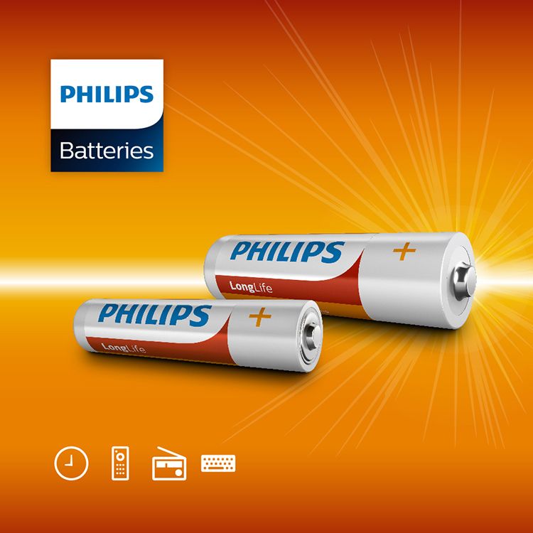 PHILIPS 飛利浦 電池組 - 鈕扣型電池CR2032(5入)+碳鋅電池(3號16入+4號16入)