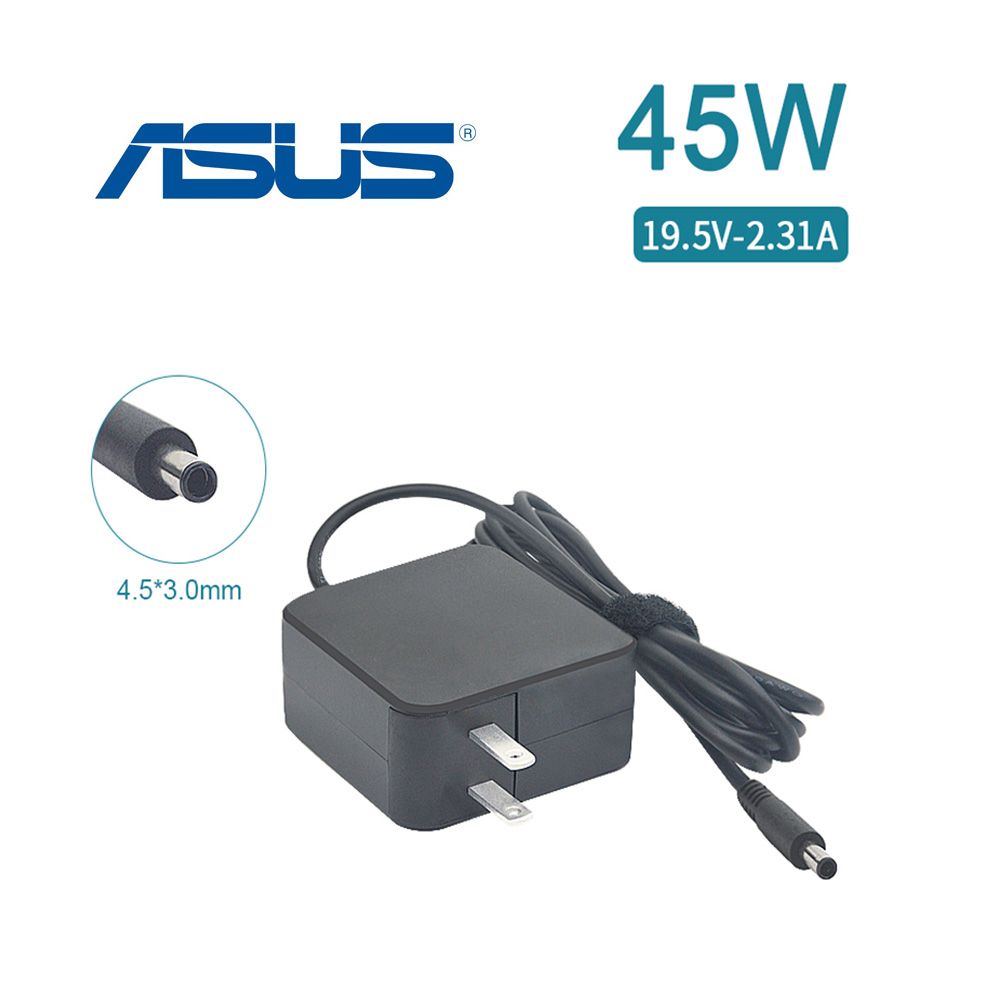  充電器 適用於 華碩 ASUS 電腦/筆電 變壓器  4.5*3.0mm【45W】19.5V 2.31A 正方型