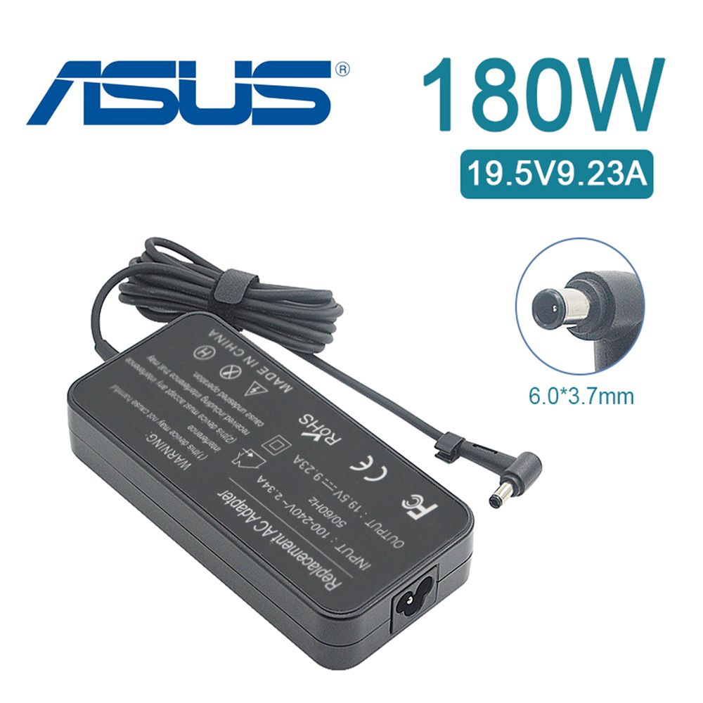  充電器 適用於 華碩 Asus 電腦/筆電 變壓器  6.0mm*3.7mm【180W】19.5V 9.23A 長方型