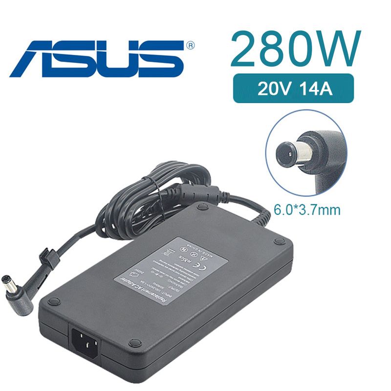  充電器 適用於 華碩 Asus 電腦/筆電 變壓器  6.0mm*3.7mm【280W】20V 14A 長方型