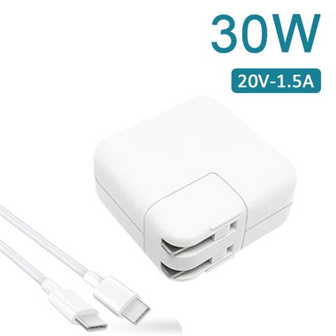 充電器 適用於 蘋果  Apple 電腦/筆電 變壓器 USB TYPE-C【30W】20V 1.5A 正方型