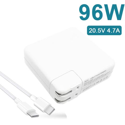 充電器 適用於 蘋果 Apple 電腦/筆電 變壓器 USB TYPE-C【96W】20.5V 4.7A 正方型