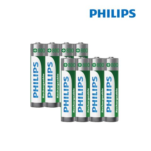 PHILIPS 飛利浦 充電電池(4號8入)