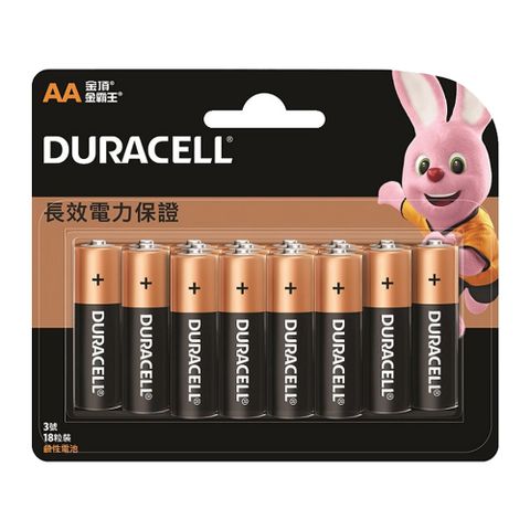 Duracell 金頂鹼性電池 3號 AA 18入裝