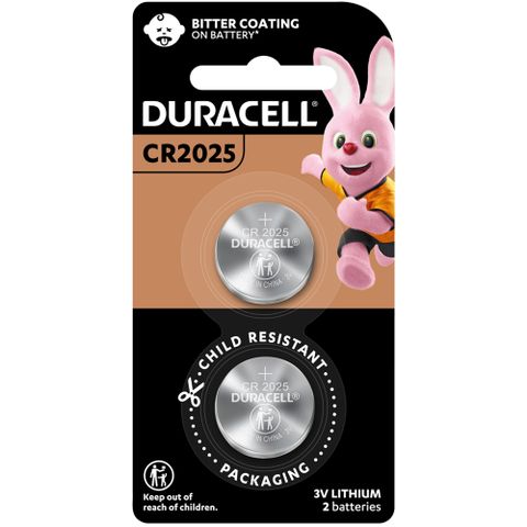 Duracell金頂鈕扣型鋰電池 CR2025 3伏特 3V(2入)