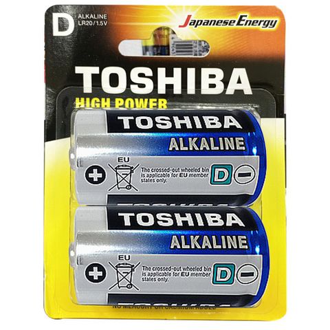 【東芝Toshiba】2組1號(D)鹼性電池2入(LR20 1.5V ALKALINE)