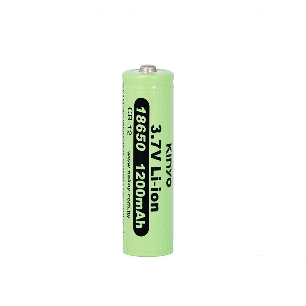 KINYO  18650鋰充充電電池 3.7v1200mah(兩入裝) CB-122