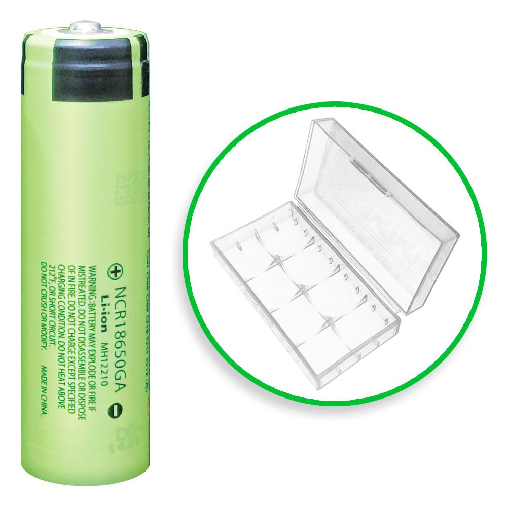 松下 18650【原裝正品】【尖頭版】可充式鋰電池 3300mAh-1入+收納防潮盒