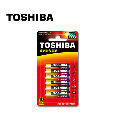 【TOSHIBA】東芝鹼性4號電池 6入