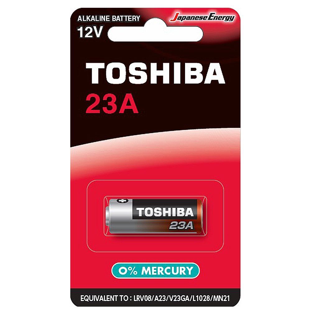 TOSHIBA 東芝 23A高伏特 鹼性電池12V電池10粒盒裝(吊卡LRV08/MN21搖控器電池)