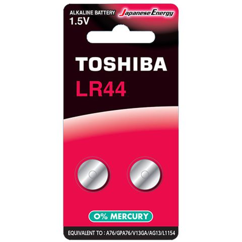 【東芝Toshiba】LR44鈕扣型A76鹼性電池20粒裝(1.5V鈕型電池 無鉛 無汞)