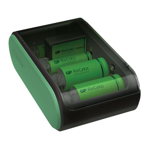 【超霸GP】B631 綠再 專業全方位 萬用 電池 充電器(可充2~4顆 1號/2號/3號/4號/9V適用 鎳氫電池 自動辨識 指示燈號)