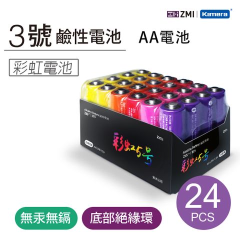 ZMI 彩虹鹼性電池 AA524 日立電芯 電量強勁環保無毒 無汞無鎘 蓄電力長 防止漏液