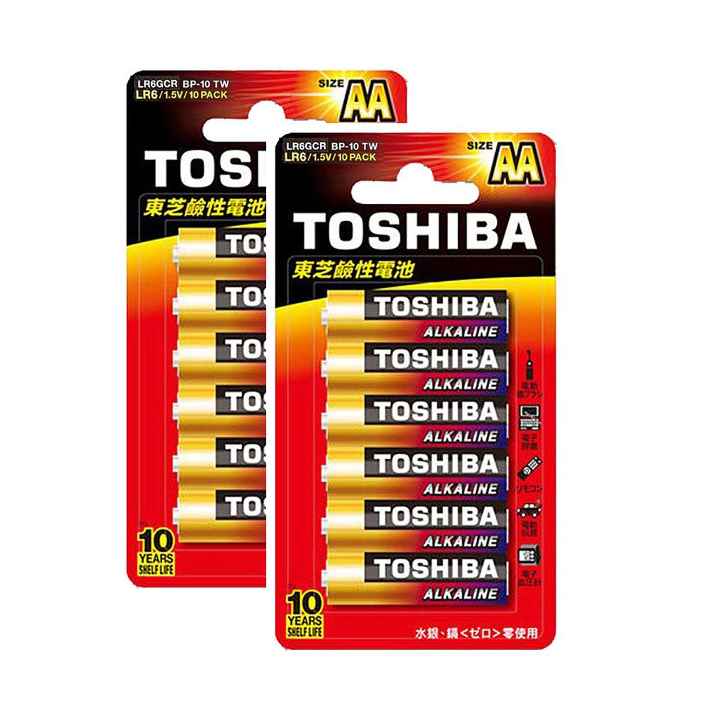 TOSHIBA 東芝 3號AA鹼性電池20入吊卡裝(1.5V LR6)